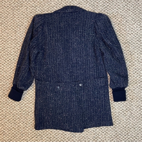 Vintage 80s Saril Ltd. Tweed Ribbed Knit Cuffs Jacket - Picture 4 of 16